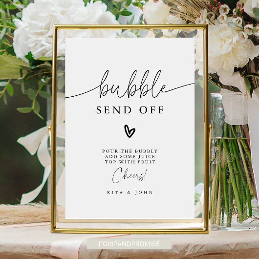 Poster Script de calligraphie moderne Panneau Mariage de