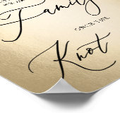 Poster Script de calligraphie Or Choisir un siège Mariage (Coin)