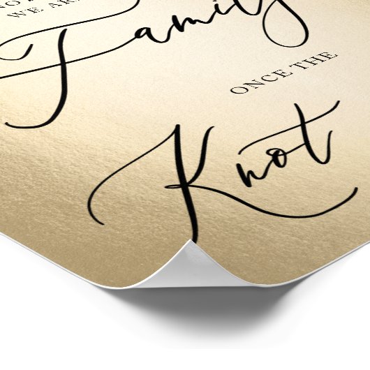 Poster Script de calligraphie Or Choisir un siège Mariage (Coin)