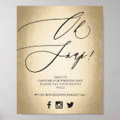 Poster Script de calligraphie or Oh Snap Mariage Signal (Devant)
