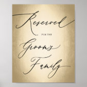 Poster Script De Calligraphie Réservé Pour Le Signal Mari (Devant)