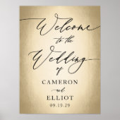 Poster Script de calligraphie sur le panneau Mariage d'ac (Devant)