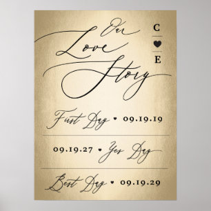 Poster Script de calligraphie sur notre logo Mariage d'hi