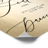 Poster Script de calligraphie Trouvez votre siège Mariage (Coin)