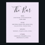 Poster Script de calligraphie violet mariage menu bar boi<br><div class="desc">Poster du menu du mariage de script violet. Convient pour l'anniversaire,  l'anniversaire et toute autre fête. Veuillez me contacter si vous avez besoin d'autres articles.</div>
