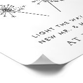 Poster Script de coeur Laisser l'amour Éclairer Mariage S (Coin)