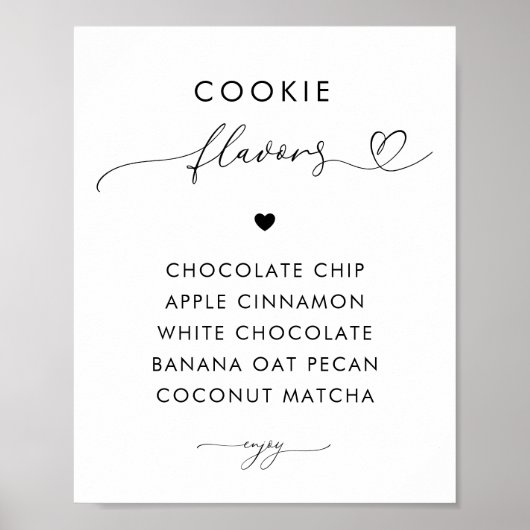 Poster Script de Coeur romantique Mariage de biscuits Fla (Devant)