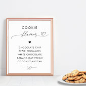 Poster Script de Coeur romantique Mariage de biscuits Fla