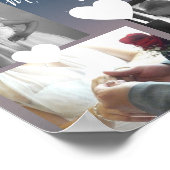 Poster Script de collage de trois photos de mariage Ombre (Coin)