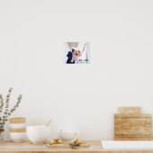 Poster Script de pinceau moderne M. et Mme Mariage Photo (Cuisine)