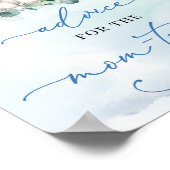 Poster Script d'éléphant Boho Baby Conseils pour la futur (Coin)