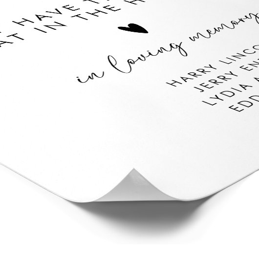 Poster Script élégant dans Love Memory Mariage Sign (Coin)