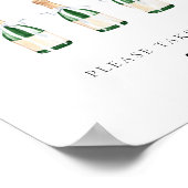 Poster Script élégant moderne Mini Bouteilles de Champagn (Coin)