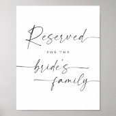 Poster Script Élégant Moderne Réservé Pour Signal Mariage (Devant)