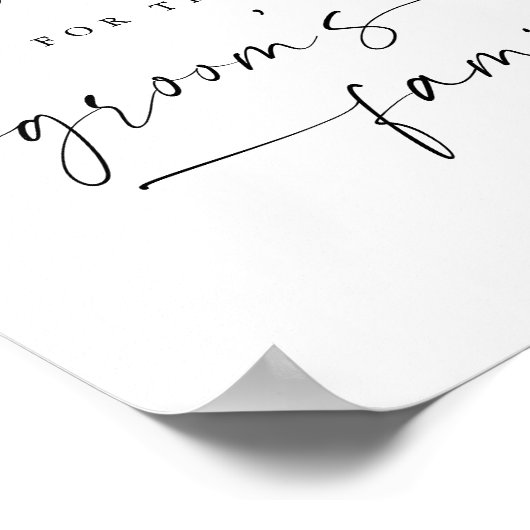 Poster Script Élégant Réservé Pour Le Mariage Familial Si (Coin)