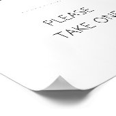 Poster Script Élégant S'Il Vous Plaît Prendre Un Signe Ma (Coin)