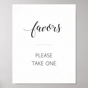 Poster Script Élégant S'Il Vous Plaît Prendre Un Signe Ma