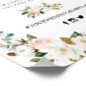 Poster Script floral Magnolia Oh Snap Hashtag (Coin)