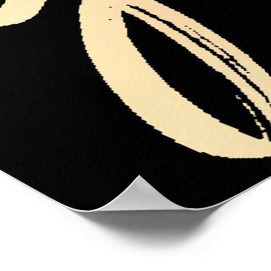 Poster Script Gold | Elegant 3 garde photo (Coin)