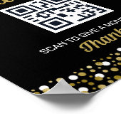 Poster Script Gold Foil Confetti Astuce Le Signe Graduel (Coin)