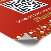 Poster Script Gold Foil Confetti Astuce Le Signe Graduel (Coin)