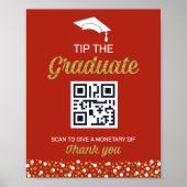 Poster Script Gold Foil Confetti Astuce Le Signe Graduel (Devant)
