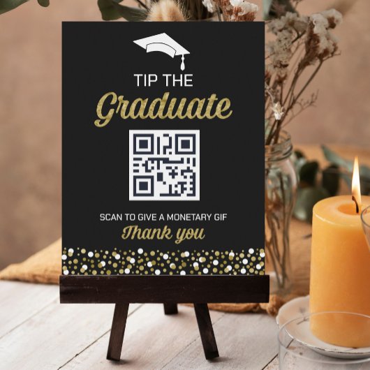 Poster Script Gold Foil Confetti Astuce Le Signe Graduel