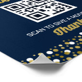 Poster Script Gold Foil Confetti Astuce Le Signe Graduel (Coin)