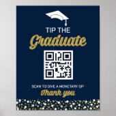 Poster Script Gold Foil Confetti Astuce Le Signe Graduel (Devant)