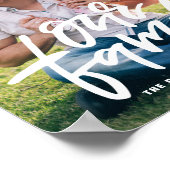 Poster Script Lettré à la main de notre famille personnal (Coin)