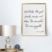 Poster Script Lettrer Citation d'amitié Art