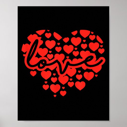 Poster Script Love Heart Of Hearts Valentine's Day  (Devant)