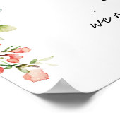 Poster Script manuscrit Bienvenue à notre dîner de répéti (Coin)