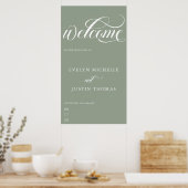 Poster Script Minimal | Bienvenue au Mariage (Cuisine)