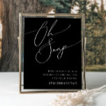 Poster Script minimal Whimsical | Black Oh Snap Hashtag<br><div class="desc">Ce script minimal fantaisiste | black oh snap hashtag poster est parfait pour votre classique simple noir et blanc minimaliste mariage boho moderne. Le design se compose de calligraphie élégante, délicate et romantique écrite à la main et de typographie chic et formelle. Le look se marie bien avec n'importe quelle...</div>