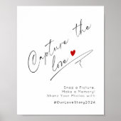 Poster Script minimaliste Capturez le Mariage d'amour (Devant)