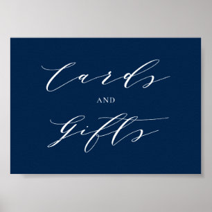 Poster Script minimaliste Cartes et cadeaux de mariage bl