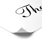 Poster Script minimaliste de Thanksgiving Merci (Coin)