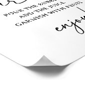 Poster Script moderne Baby shower Momosa Bar Sign (Coin)