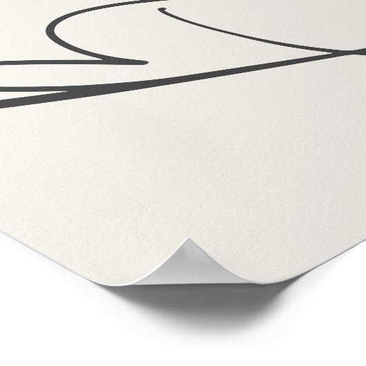 Poster Script moderne Baptême neutre Bienvenue (Coin)