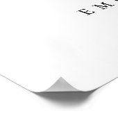 Poster Script moderne Bienvenue au Mariage N'importe quel (Coin)