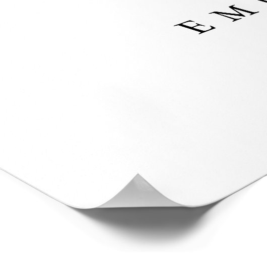 Poster Script moderne Bienvenue au Mariage N'importe quel (Coin)