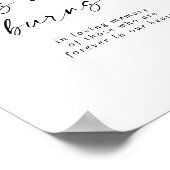 Poster Script moderne Cette bougie brûle le mémorial Mari (Coin)