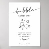 Poster Script moderne chic Barre de bulle Mariage Signal (Devant)
