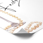 Poster Script moderne favorise perles et la douche Prosec (Coin)