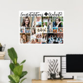 Poster Script moderne Graduate 17 Photo Collage (Bureau à domicile)