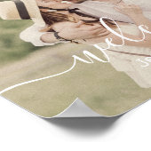 Poster script moderne mariage campagnard photo signe de b (Coin)