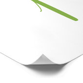 Poster Script moderne mariage table numéro 1 signe (Coin)