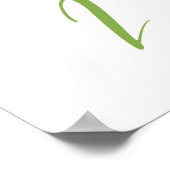 Poster Script moderne mariage table numéro 2 signe (Coin)