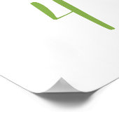 Poster Script moderne mariage table numéro 4 signe (Coin)